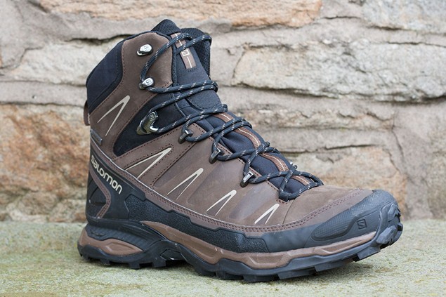 Salomon X Ultra Trek GTX hiking boots showing detailed construction and design features