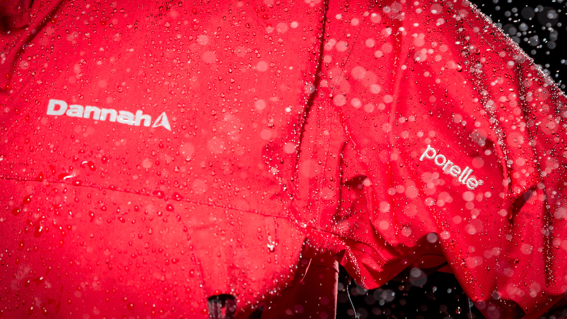 Dannah Alpine Jacket showing Dannah brand badge and Porelle logo