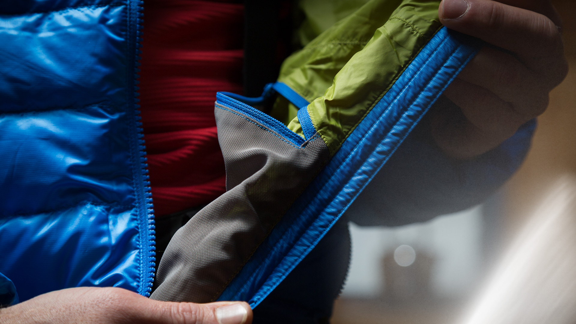 Sprayway Mylas down jacket zipped inner pocket