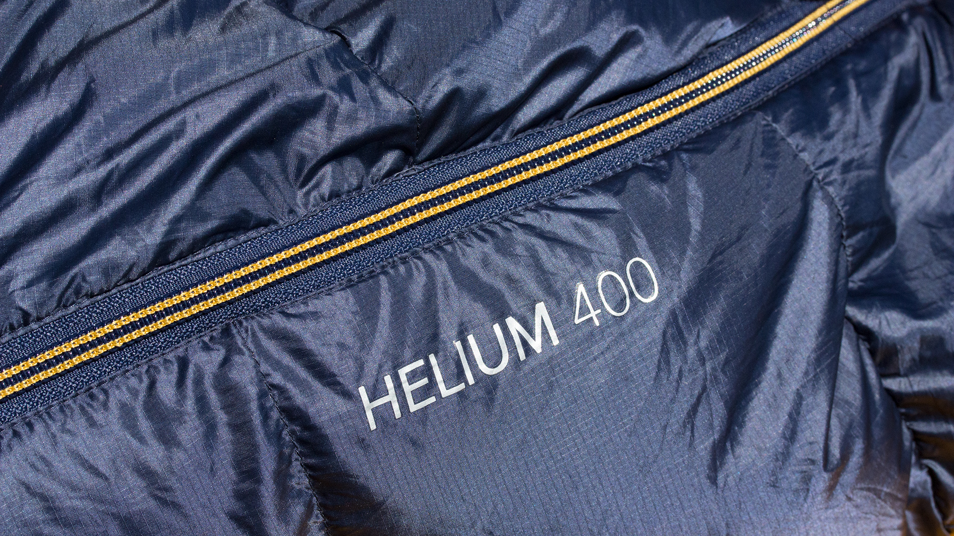 Mountain Equipment Helium 400 sleeping bag stuff-bag closure