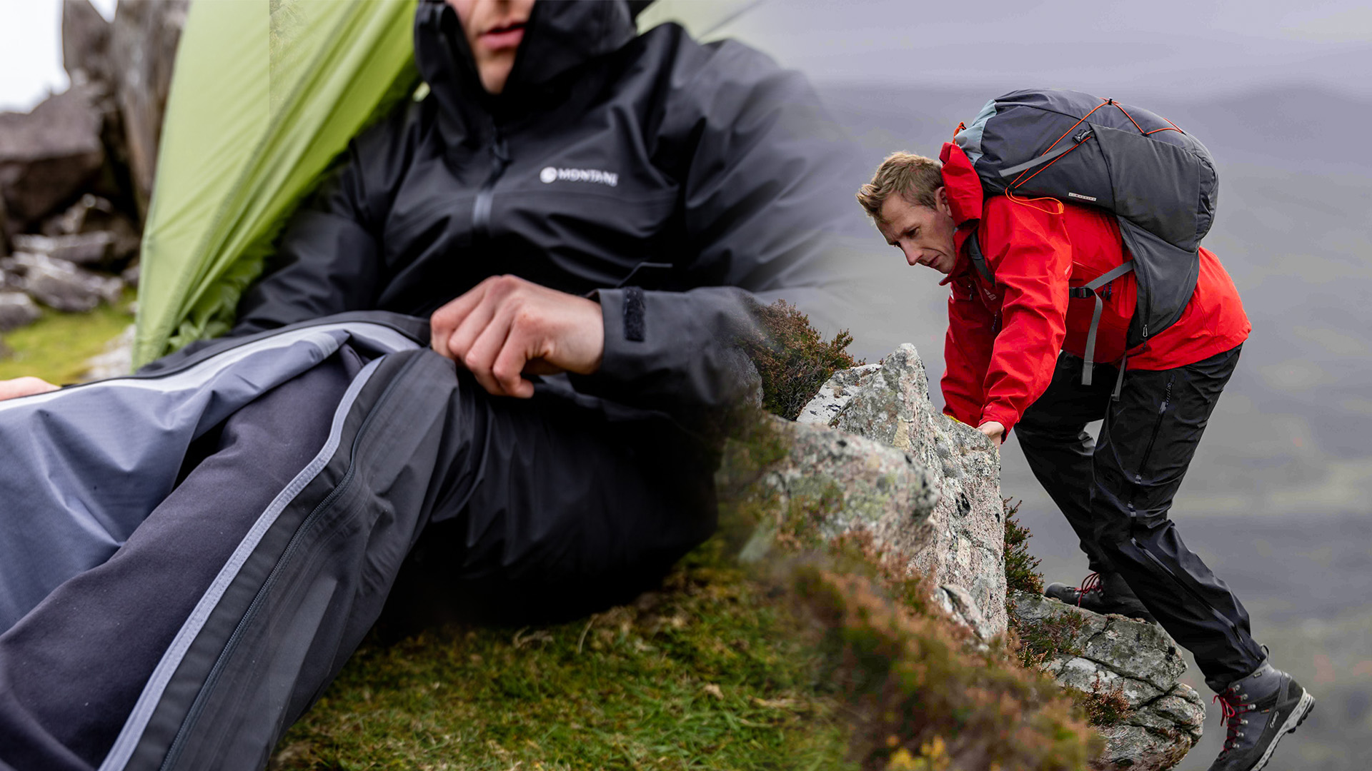 BRGD WEATHERPROOF PADDED PANTS - BLACK/CHARCOAL