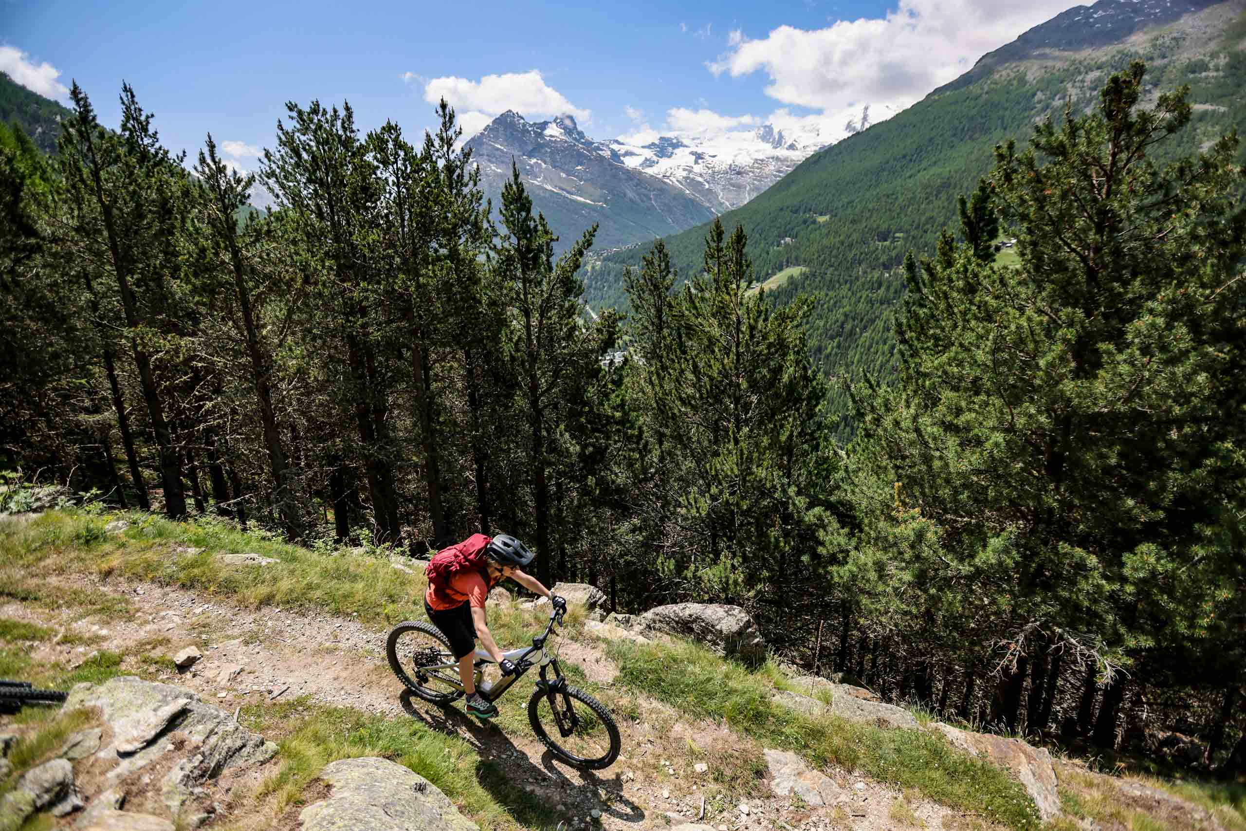 E-biking around Saastal CREDIT Dave MacFarlane