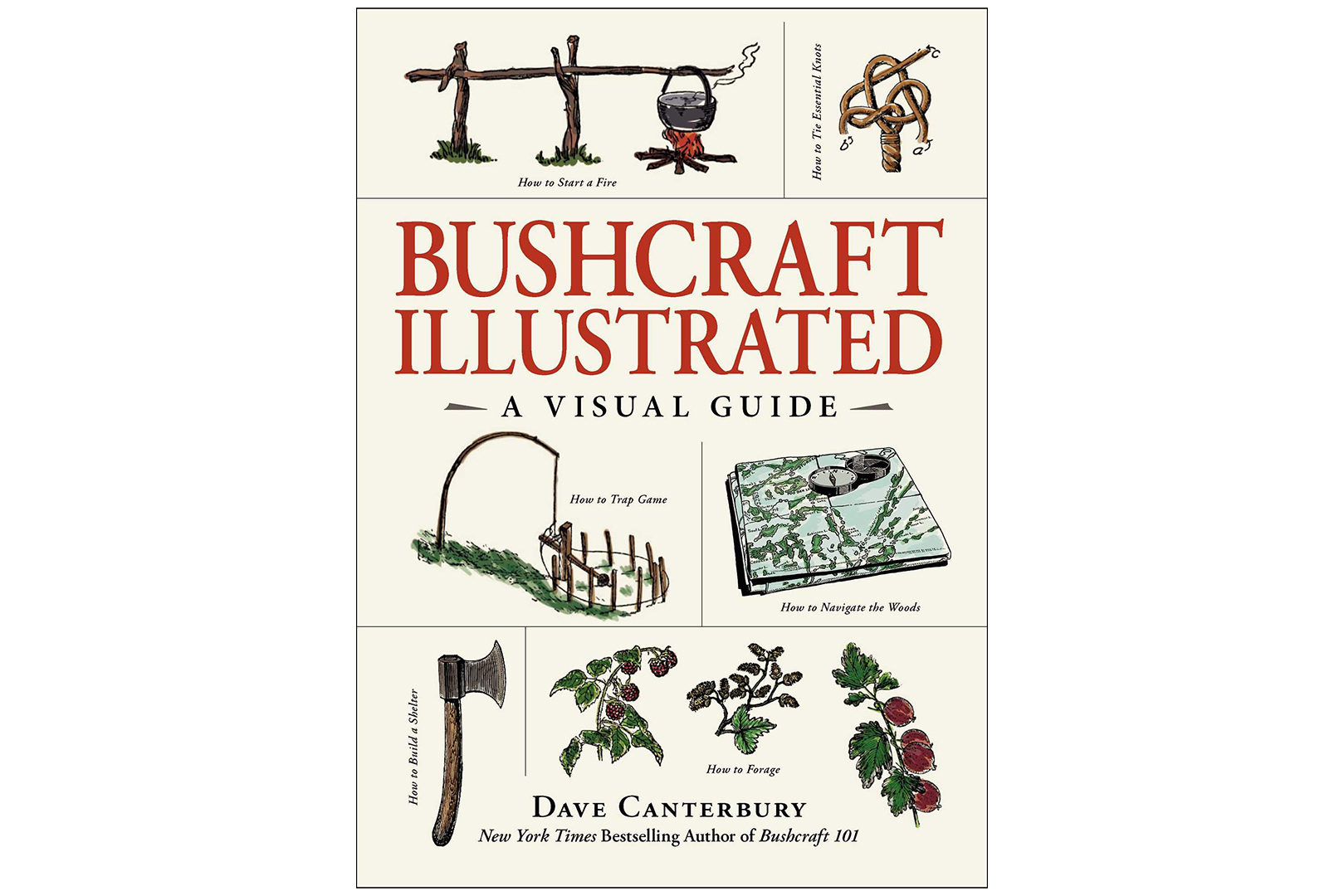 Best Gifts for Hikers Bushcraft Illustrated - A Visual Guide by Dave Canterbury